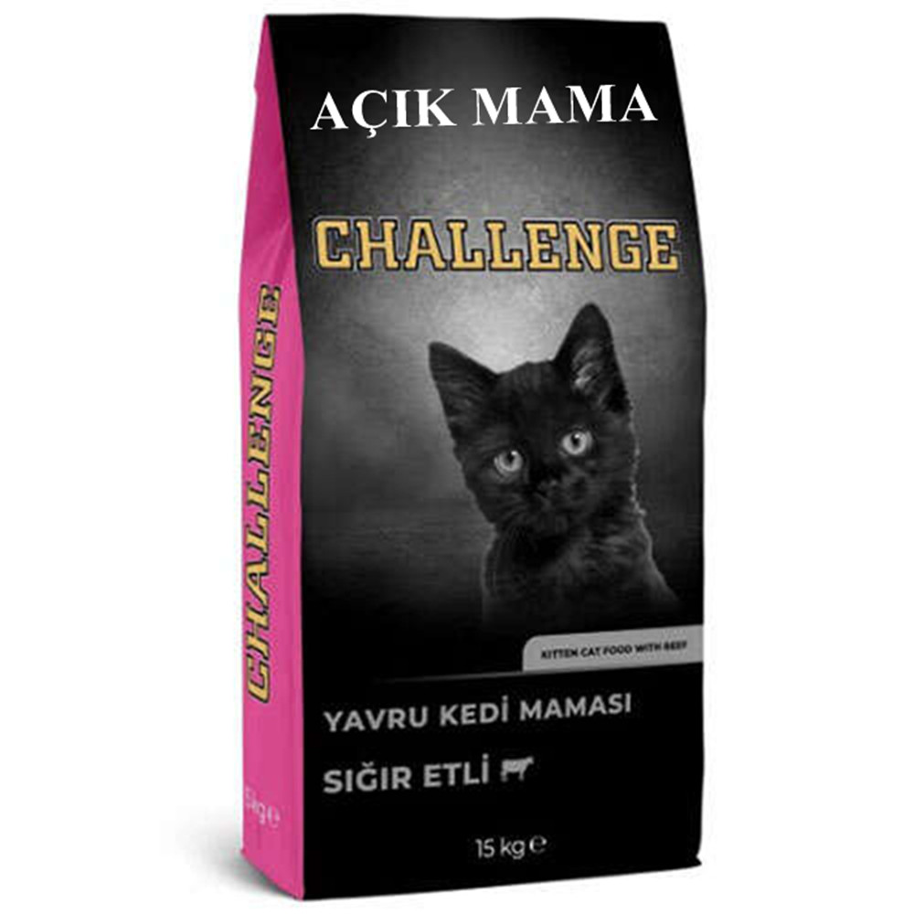 Challenge Kitten Cat Food With Beef Sığırlı Yavru Açık Kedi Maması 500 Gr