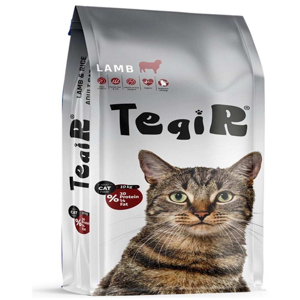 Teqir Adult Lamb Kuzu Etli Yetişkin Kedi Maması 10 Kg