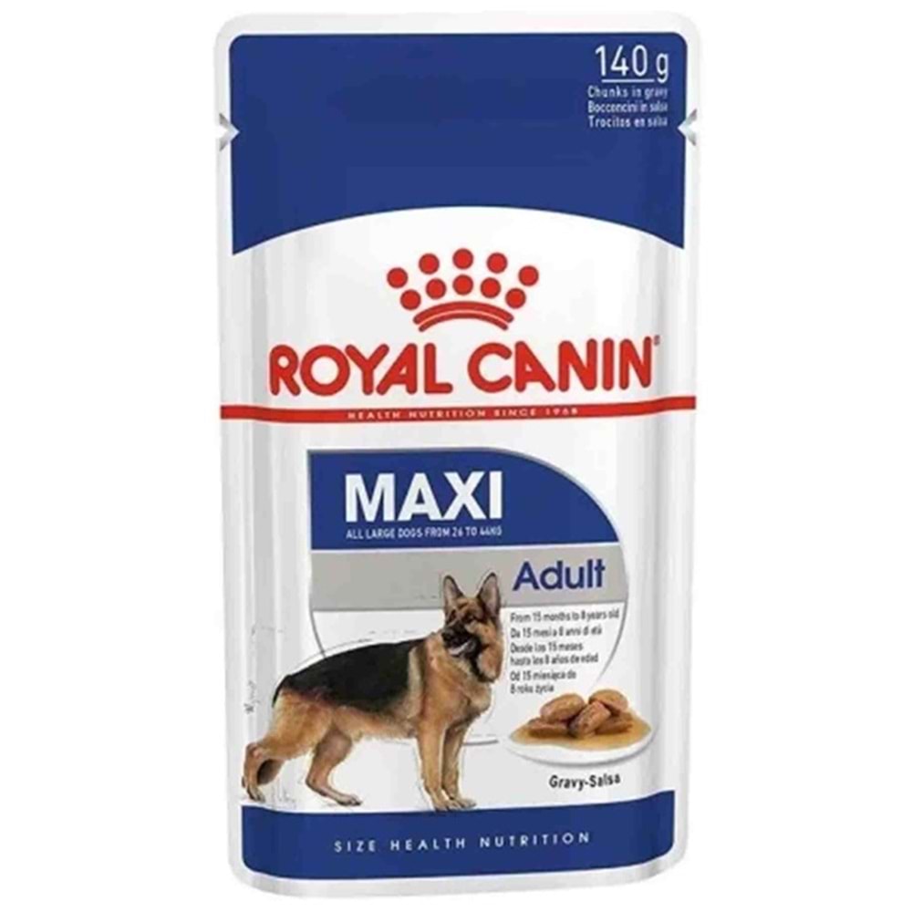Royal Canin Pouch Maxi Adult Gravy Soslu Büyük Irk Yetişkin Köpek Yaş Maması 140 Gr
