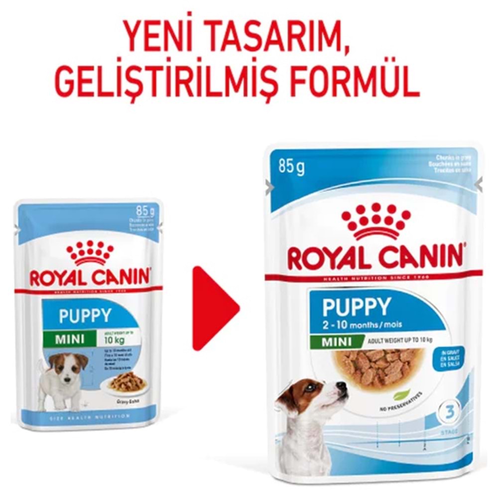 Royal Canin Pouch Mini Puppy Gravy Soslu Yavru Köpek Yaş Maması 85 Gr