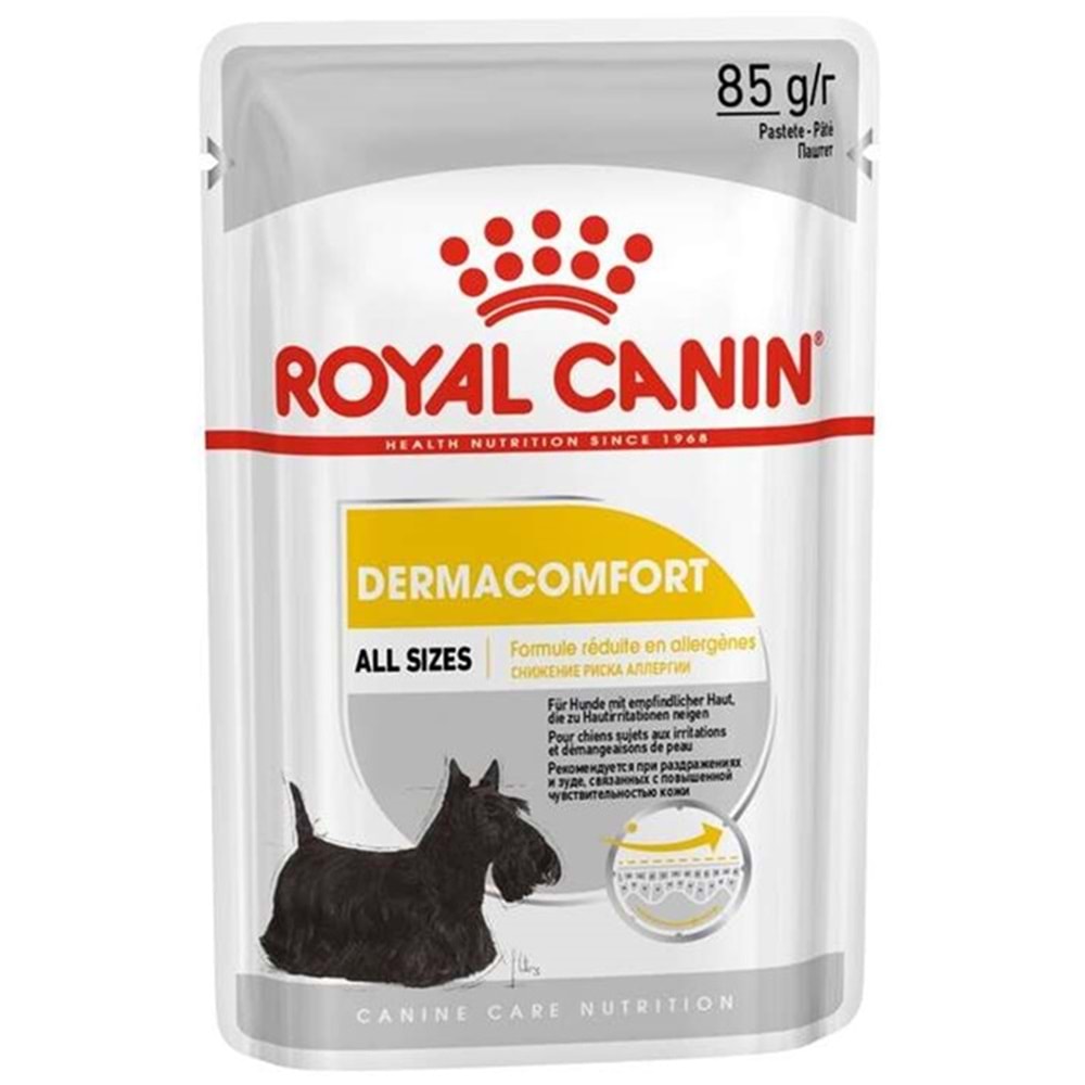 Royal Canin Pouch Dermacomfort All Size Tüm Irklar İçin Deri Tüy Sağlığı Köpek Yaş Maması 85 Gr