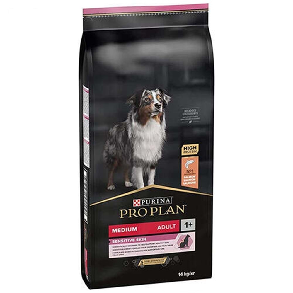 Pro Plan Adult Medium Sensitive Skin Salmon Somonlu Orta Irk Yetişkin Köpek Maması 14 Kg