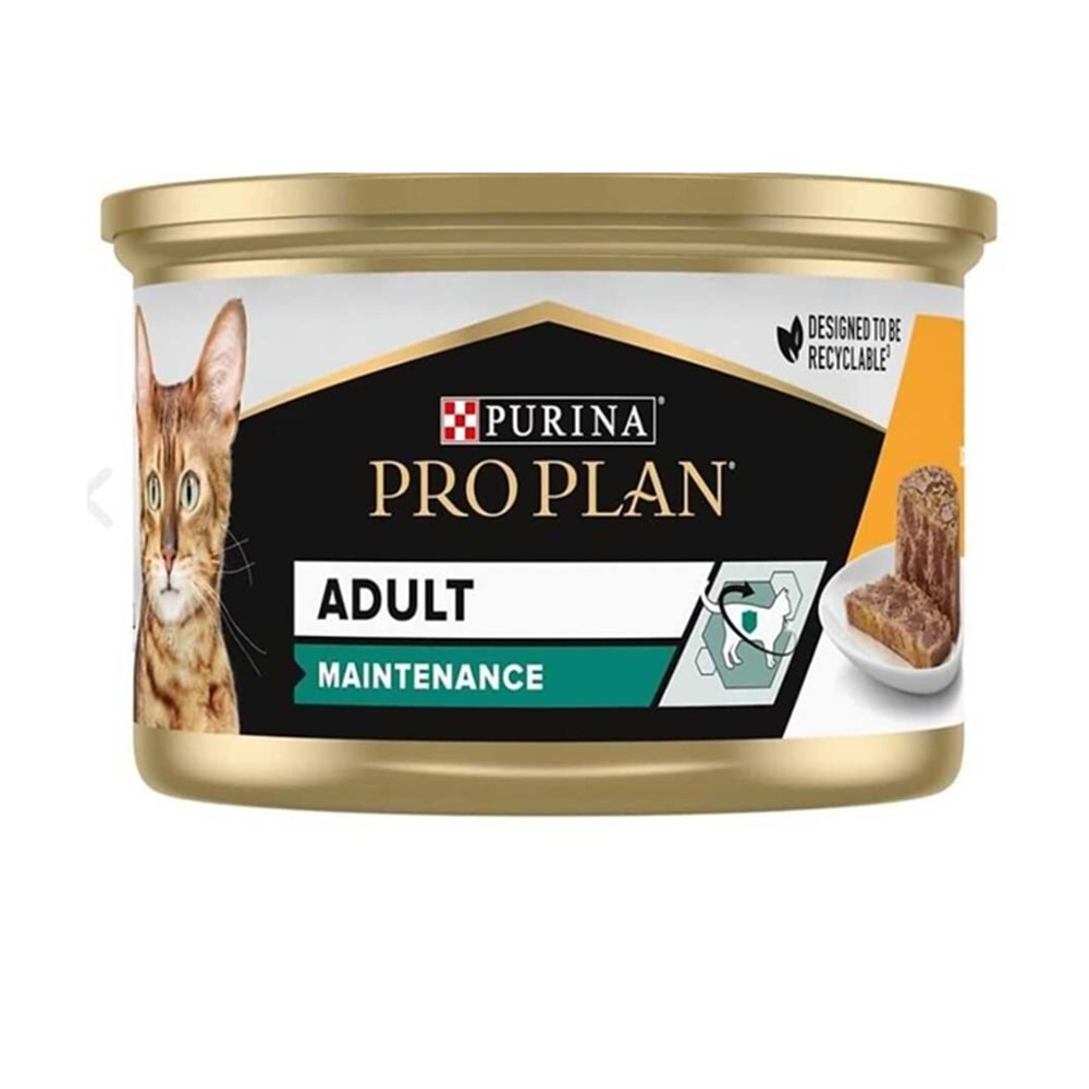 Pro Plan Adult Maintenance Chicken Tavuk Etli Yetişkin Kedi Konservesi 85 Gr