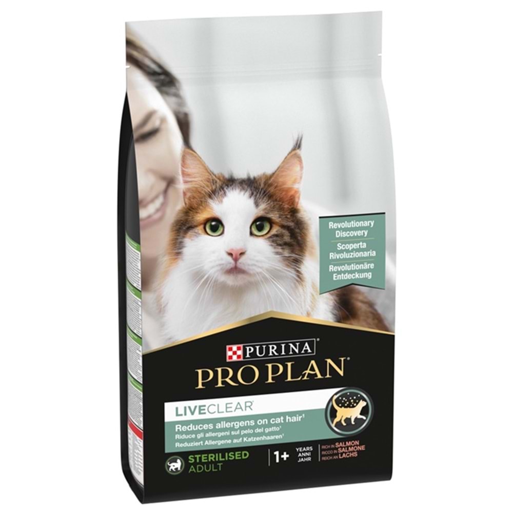 Pro Plan LiveClear Somonlu Alerjen Azaltan Kısırlaştırılmış Kedi Maması 1,4 Kg