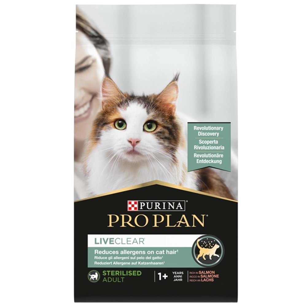 Pro Plan LiveClear Somonlu Alerjen Azaltan Kısırlaştırılmış Kedi Maması 1,4 Kg