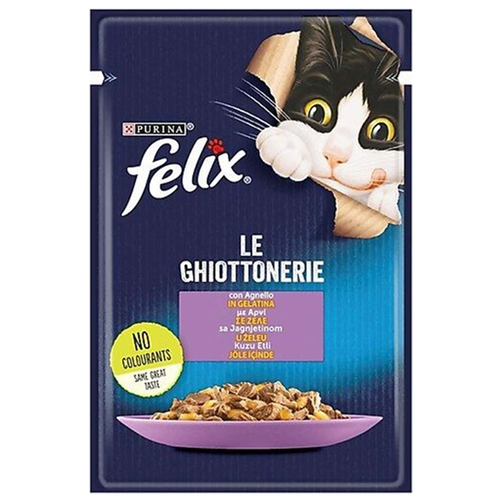Felix Pouch Adult Kuzu Etli Yetişkin Kedi Yaş Maması 85 Gr