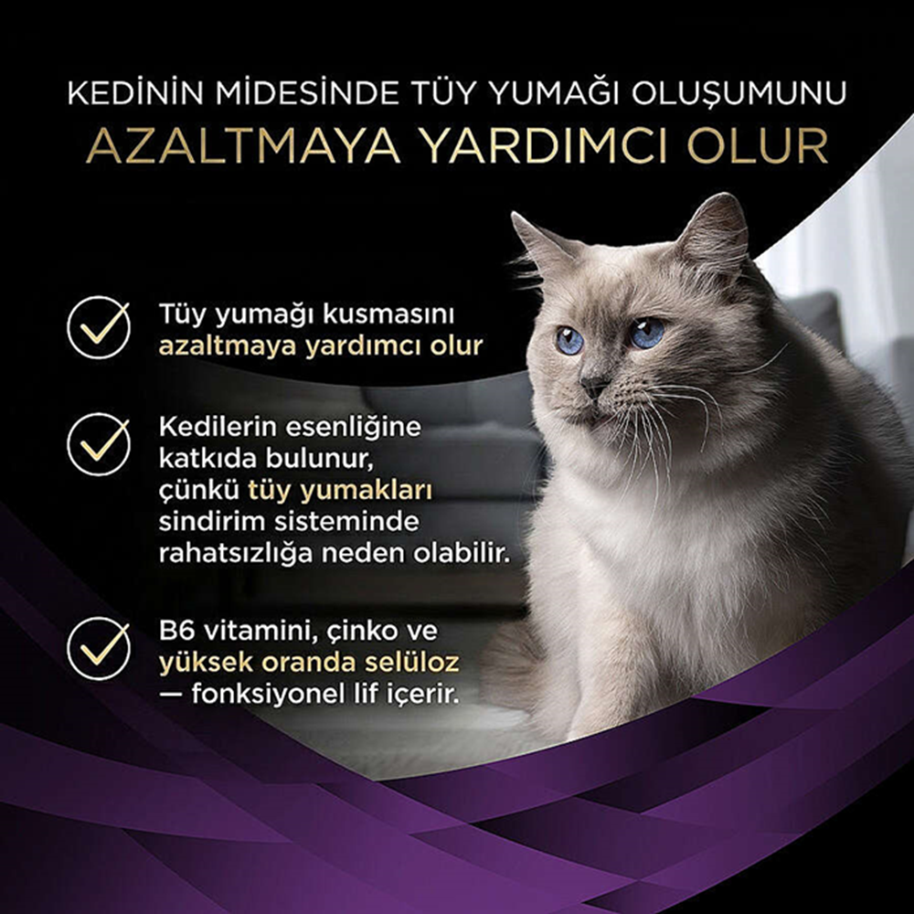 Pro Plan Pouch Hairball Care Tüy Yumağı Kontrolü Kümes Hayvanlı Kedi Yaş Maması 7x35 Gr