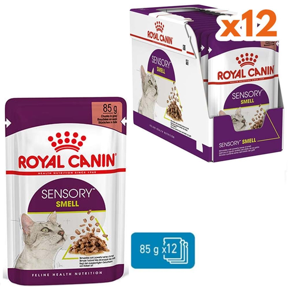 Royal Canin Pouch Sensory Smell Gravy Soslu Kedi Yaş Maması 12x85 Gr