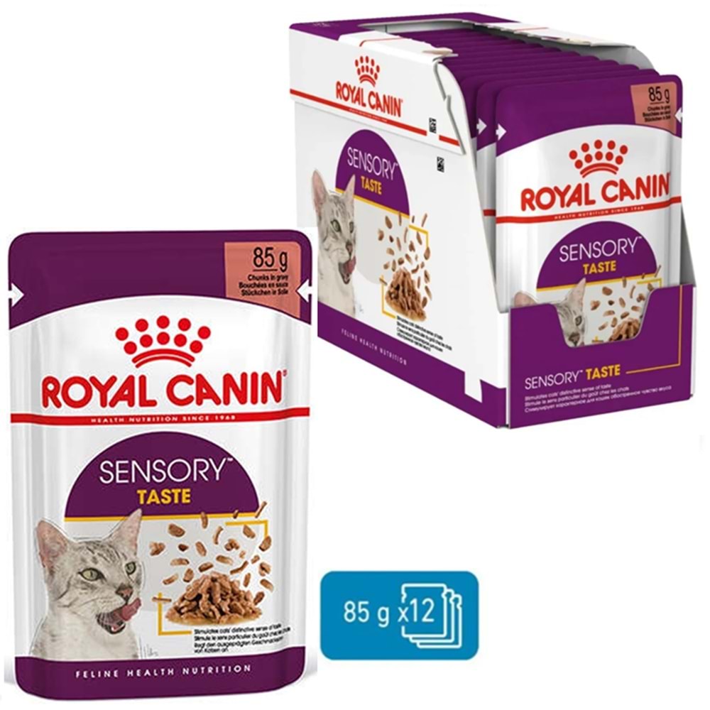 Royal Canin Pouch Sensory Taste Gravy Soslu Kedi Yaş Maması 12x85 Gr