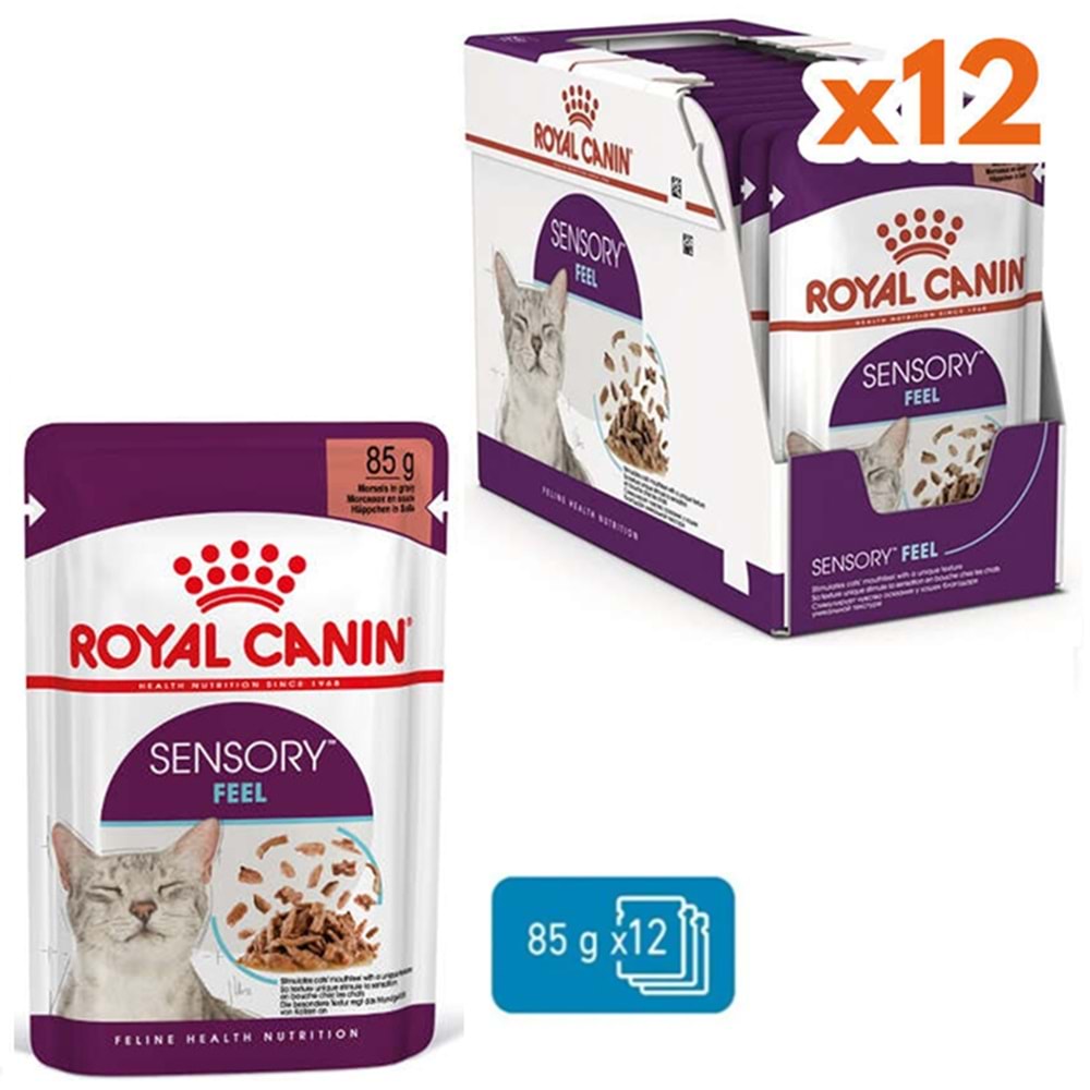 Royal Canin Pouch Sensory Feel Gravy Soslu Kedi Yaş Maması 12x85 Gr