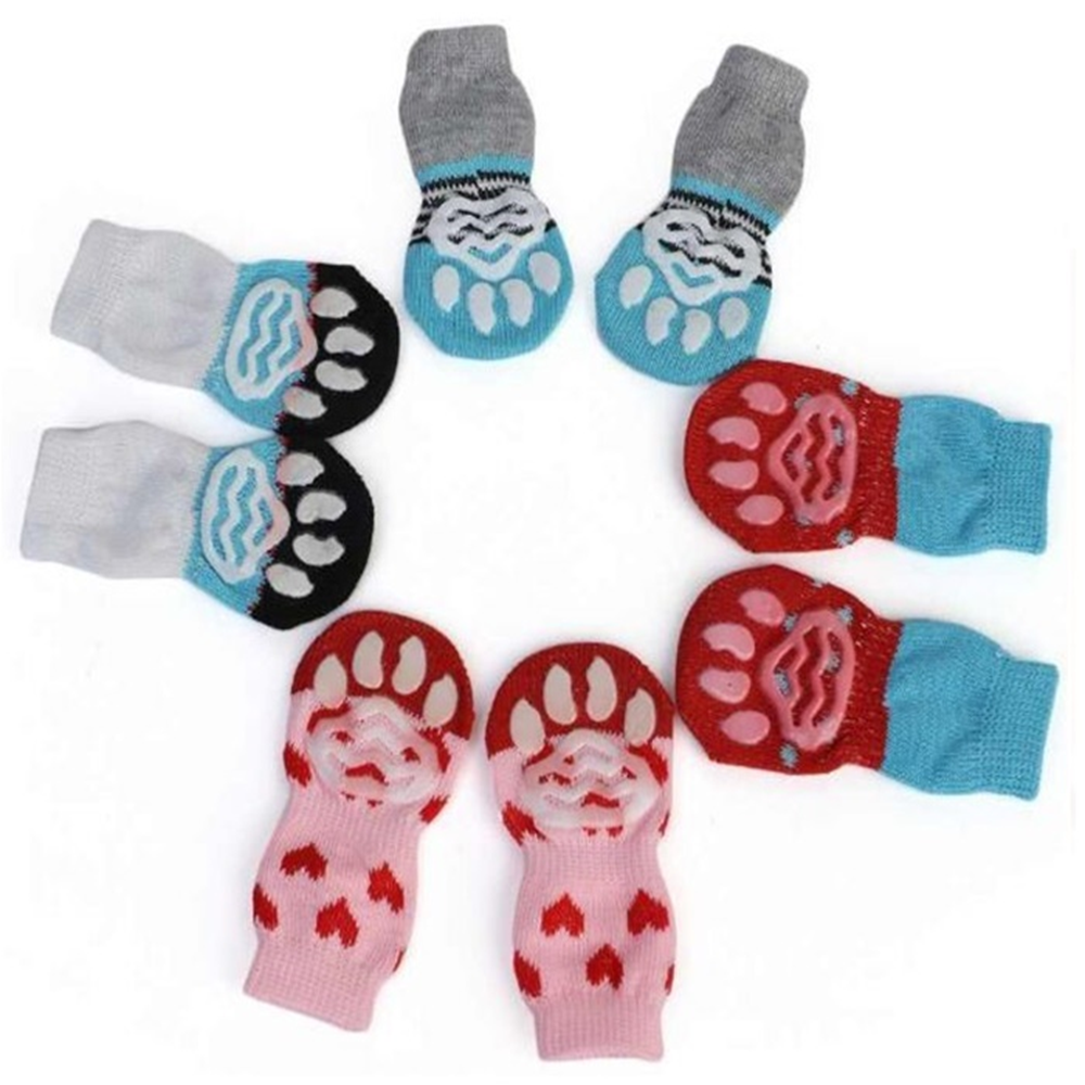 Ally Paws 4'lü Kaymaz Tabanlı Köpek Çorabı - L