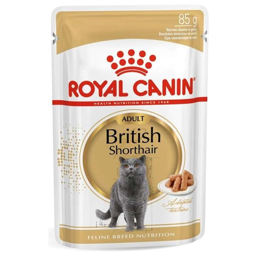 Royal Canin Pouch Adult British Shorthair Gravy Soslu Kedi Yaş Maması 85 Gr