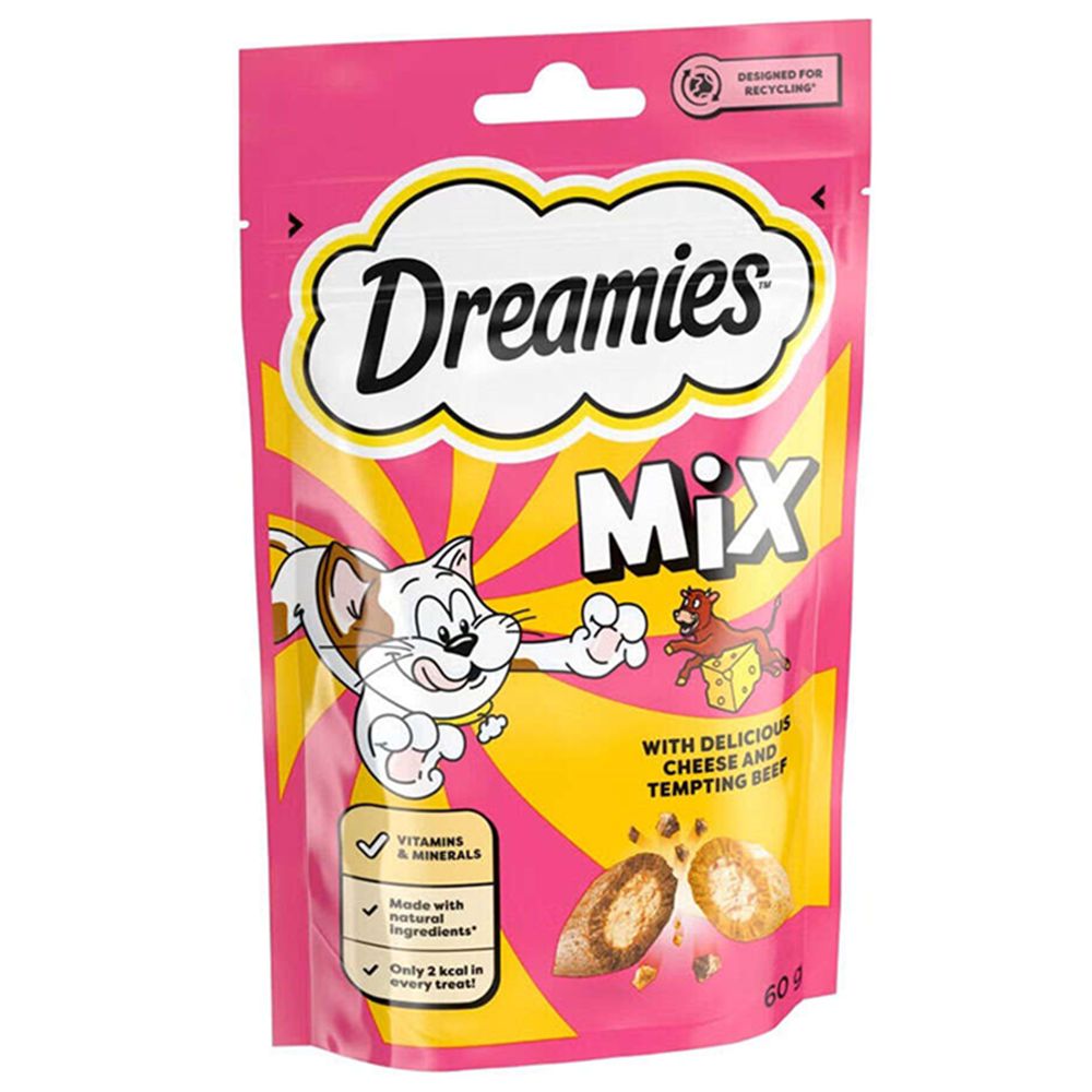 Dreamies Mix Beef Cheese Biftekli ve Peynirli Kedi Ödül Maması 60 Gr