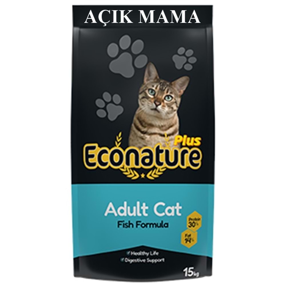 Econature Plus Adult Cat Fish Formula Balıklı Yetişkin Açık Kedi Maması 500 Gr