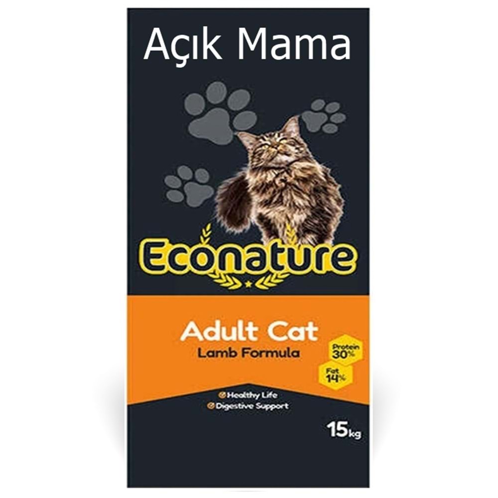 Econature Plus Adult Cat Lamb Formula Kuzu Etli Yetişkin Açık Kedi Maması (824 Gr)