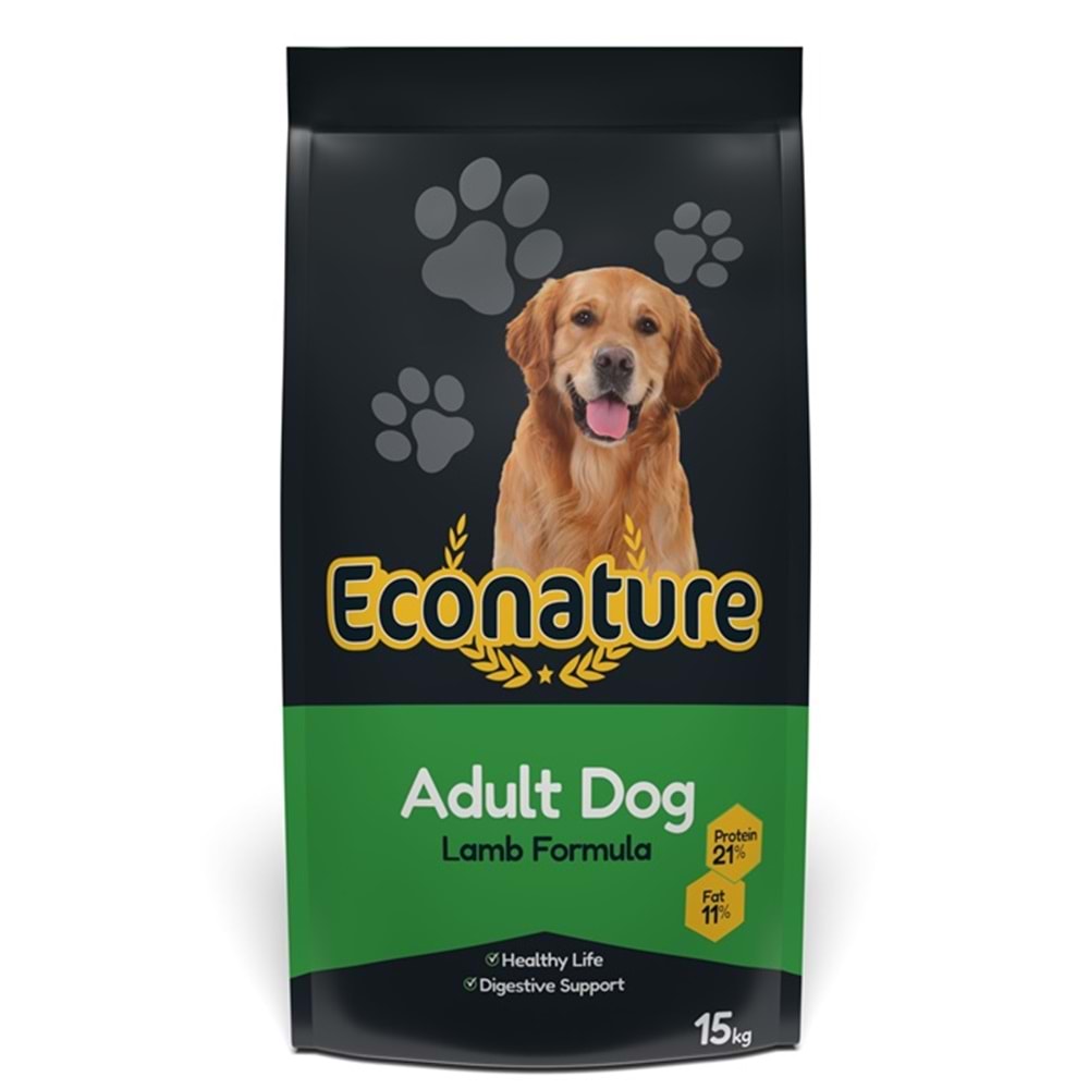 Econature Adult Dog Lamb Formula Kuzu Etli Yetişkin Köpek Maması 15 Kg