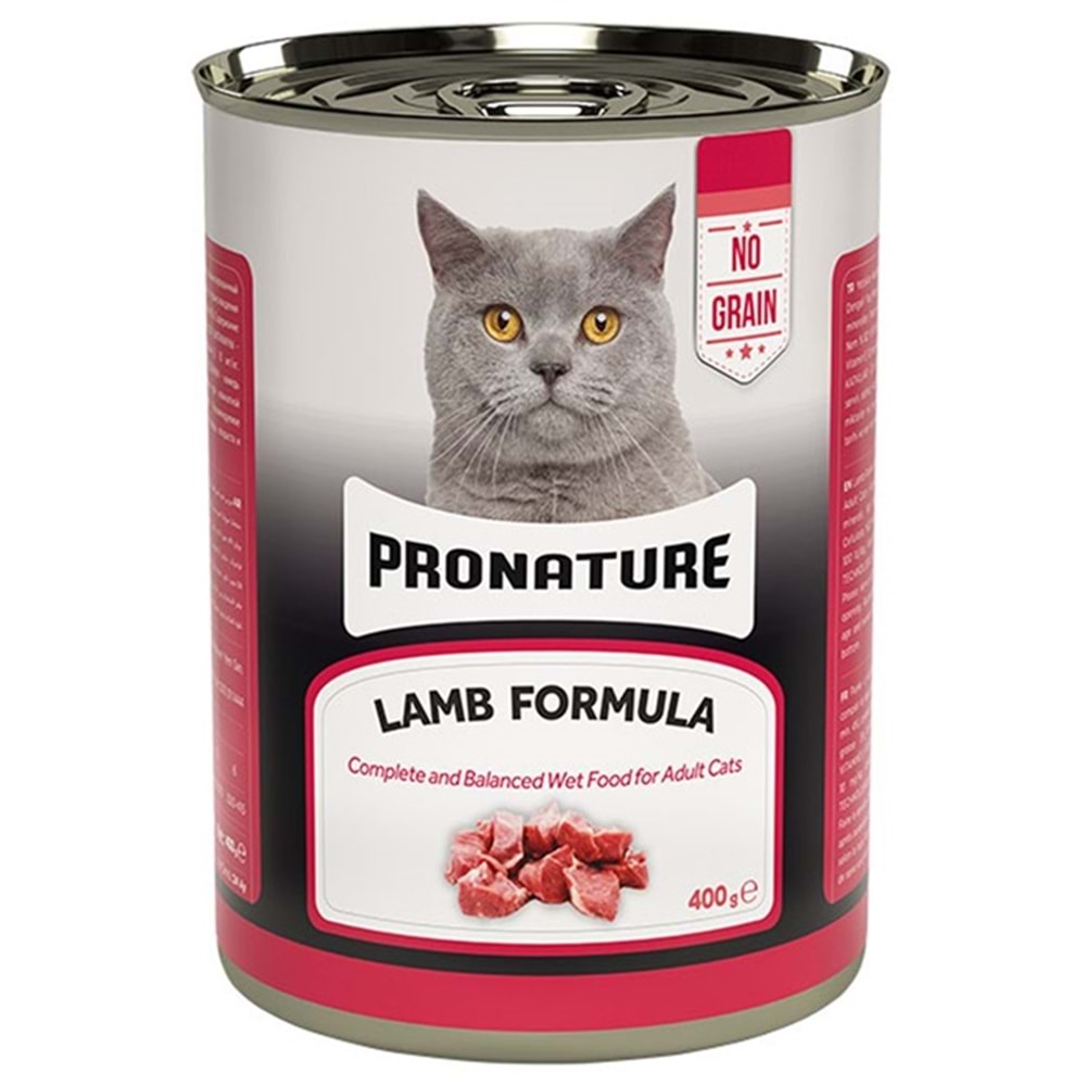 Pronature Adult Lamb Formula Kuzu Etli Püre Yetişkin Kedi Konservesi 400 Gr