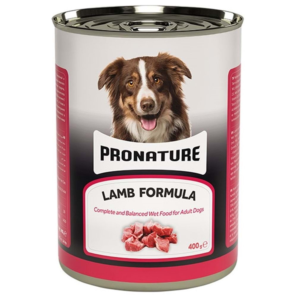 Pronature Adult Lamb Formula Kuzu Etli Püre Yetişkin Köpek Konservesi 400 Gr