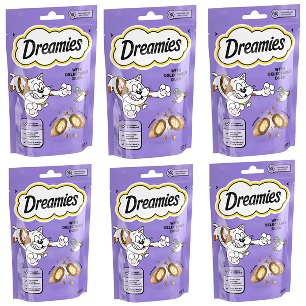 Dreamies With Delectable Duck İştah Kabartan Ördekli Kedi Ödül Maması 6x60 Gr