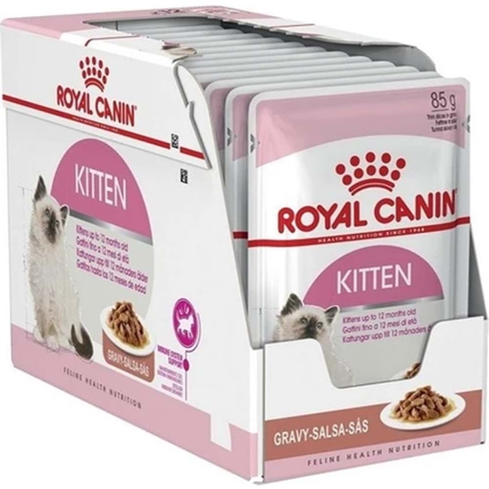 Royal Canin Pouch Kitten Gravy Soslu Yavru Kedi Yaş Maması 12x85 Gr