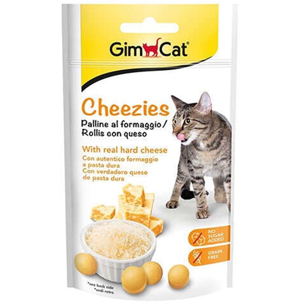 Gimcat Cheezies Peynir Aromalı Şekersiz Kedi Ödül Tableti 50 Gr