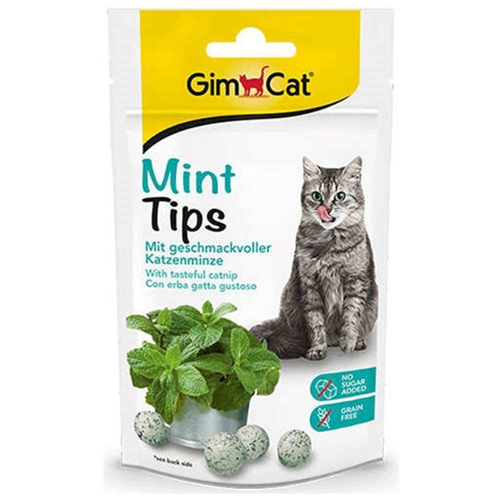 Gimcat Mint Tips Tahılsız Kedi Ödül Tableti 40 Gr