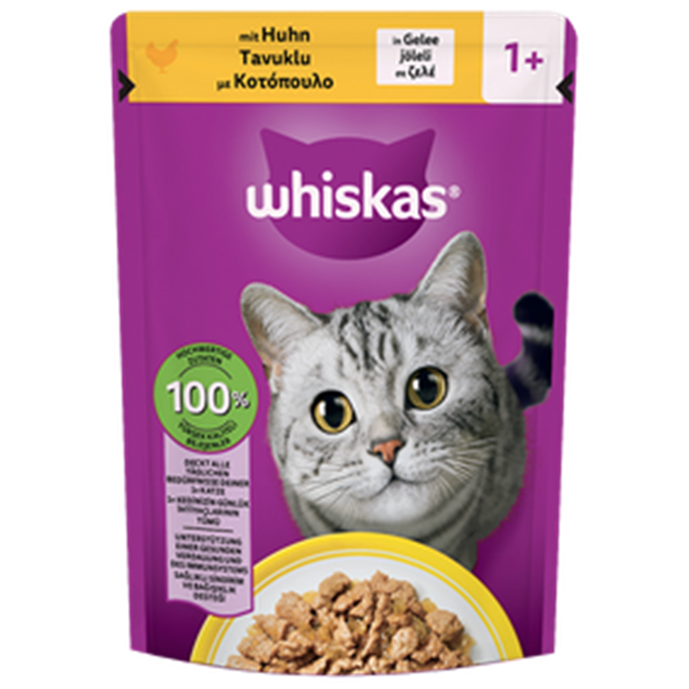 Whiskas Pouch Adult Chicken Jöle İçinde Tavuklu Yetişkin Kedi Yaş Maması 85 Gr