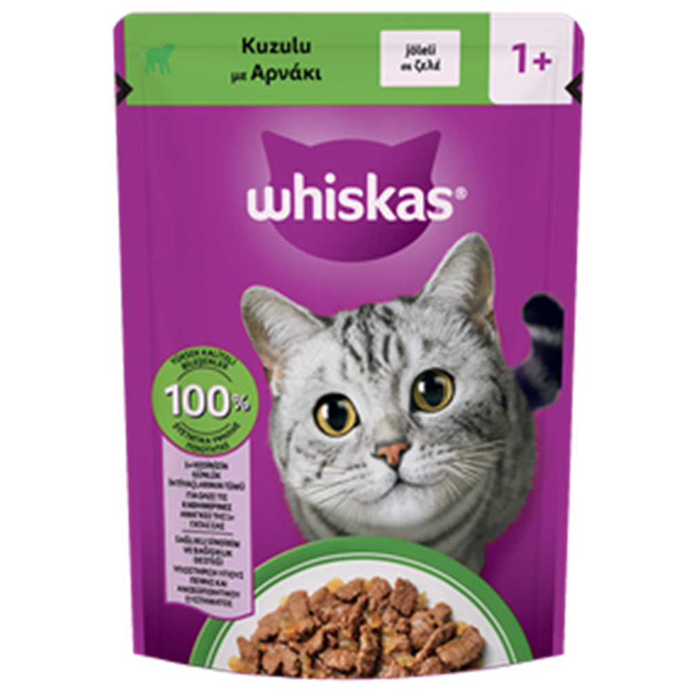 Whiskas Pouch Adult Lamb Jöle İçinde Kuzulu Yetişkin Kedi Yaş Maması 85 Gr