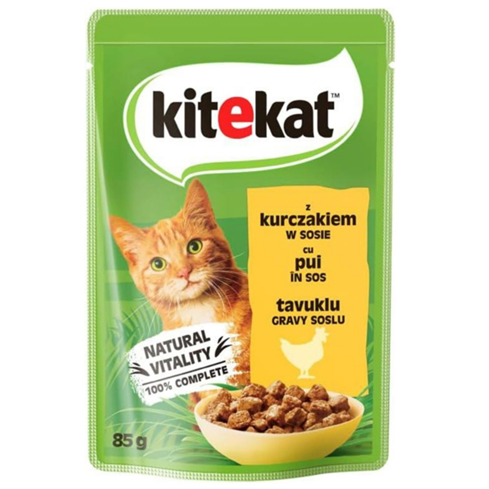 Kitekat Pouch Adult Chicken In Sos Tavuklu Gravy Soslu Yetişkin Kedi Yaş Maması 85 Gr