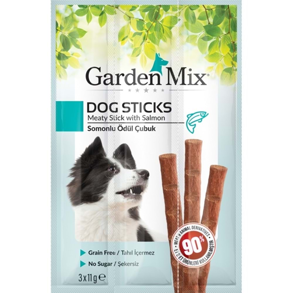 Gardenmix Dog Sticks Somonlu Köpek Ödülü 3x11 Gr