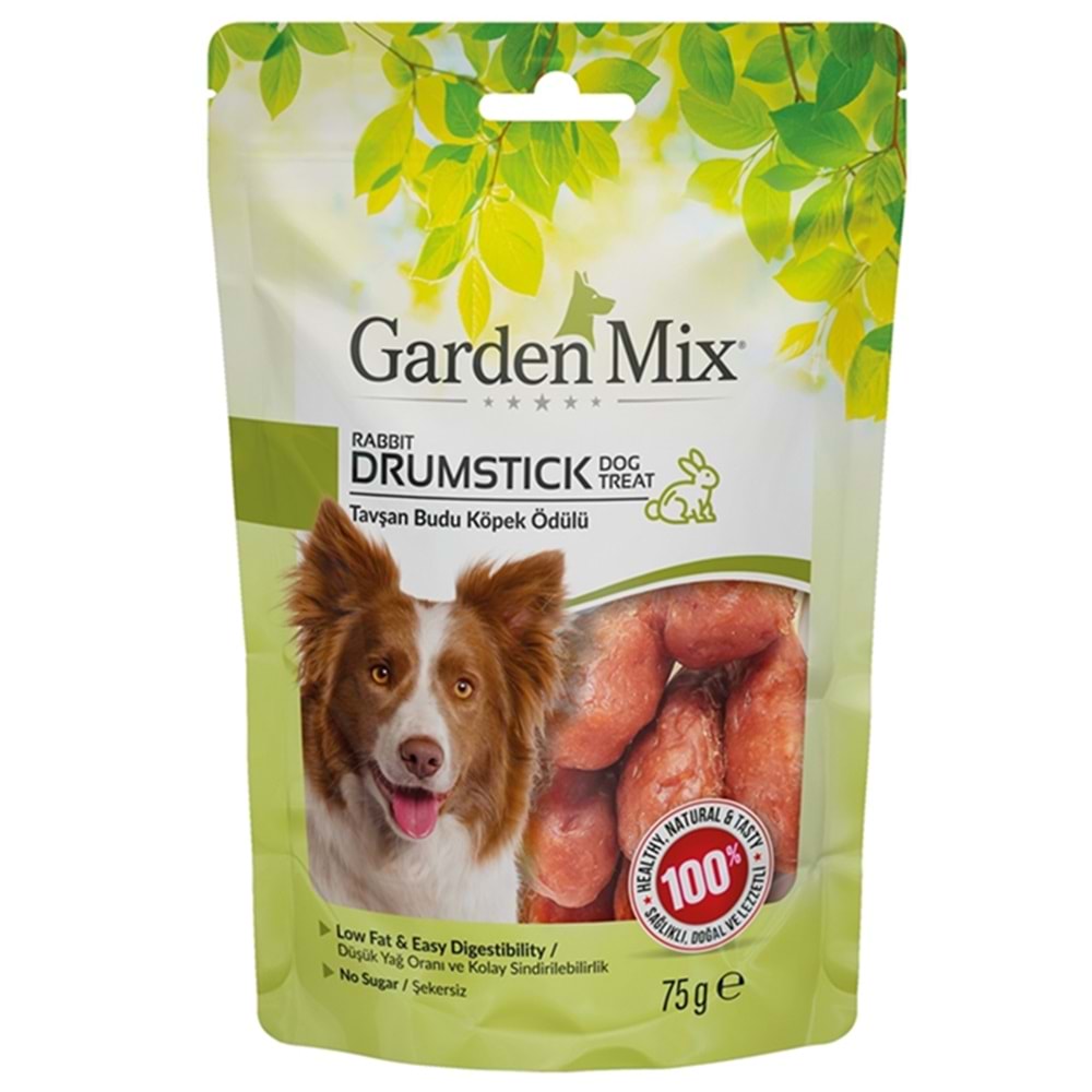 Gardenmix Rabbit Drumstick Dog Treat Tavşan Budu Köpek Ödülü 75 Gr