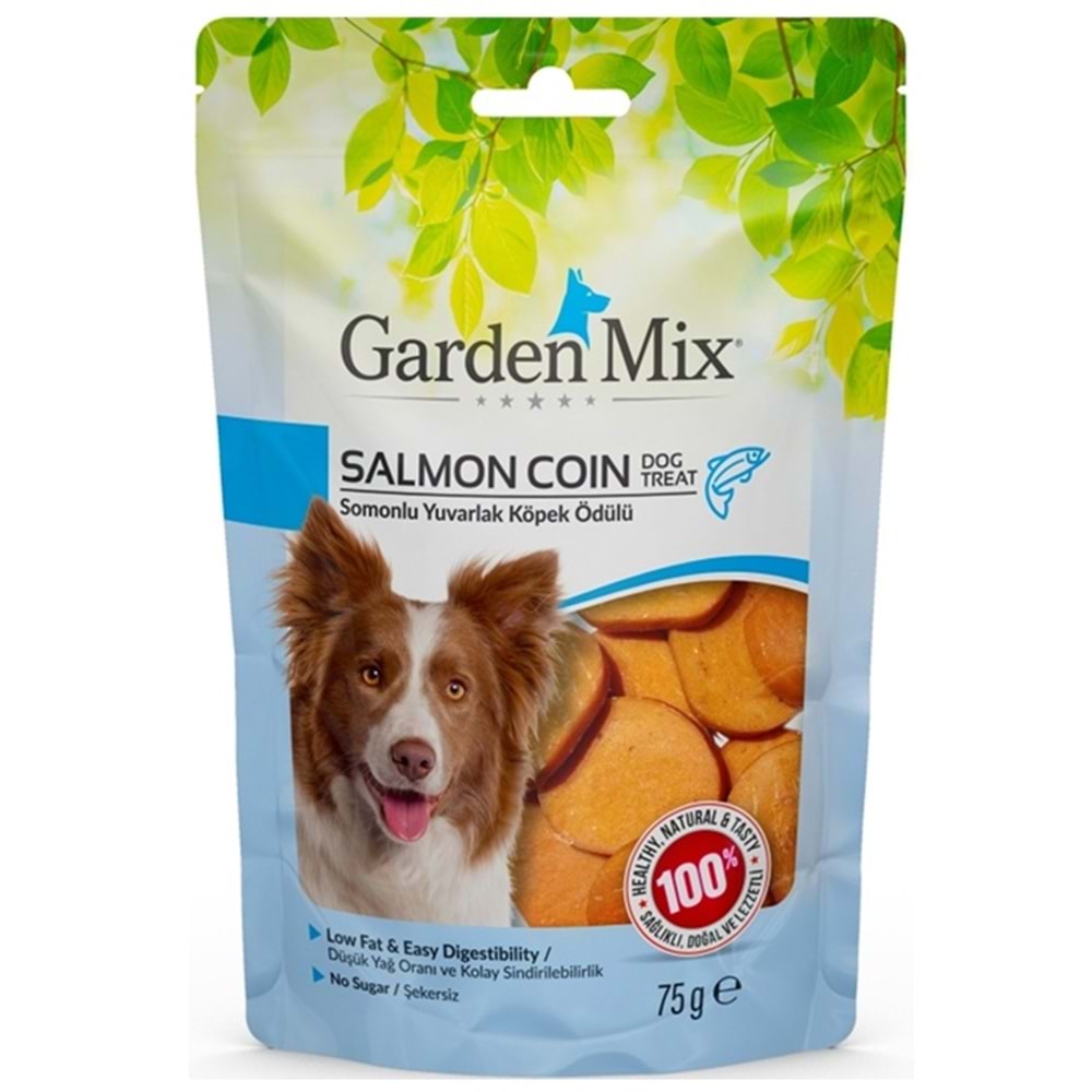 Gardenmix Salmon Coin Dog Treat Somonlu Yuvarlak Köpek Ödülü 75 Gr