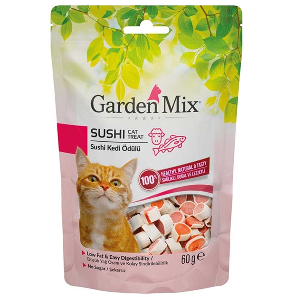 Gardenmix Sushi Cat Treat Kuzulu Sushi Kedi Ödülü 60 Gr