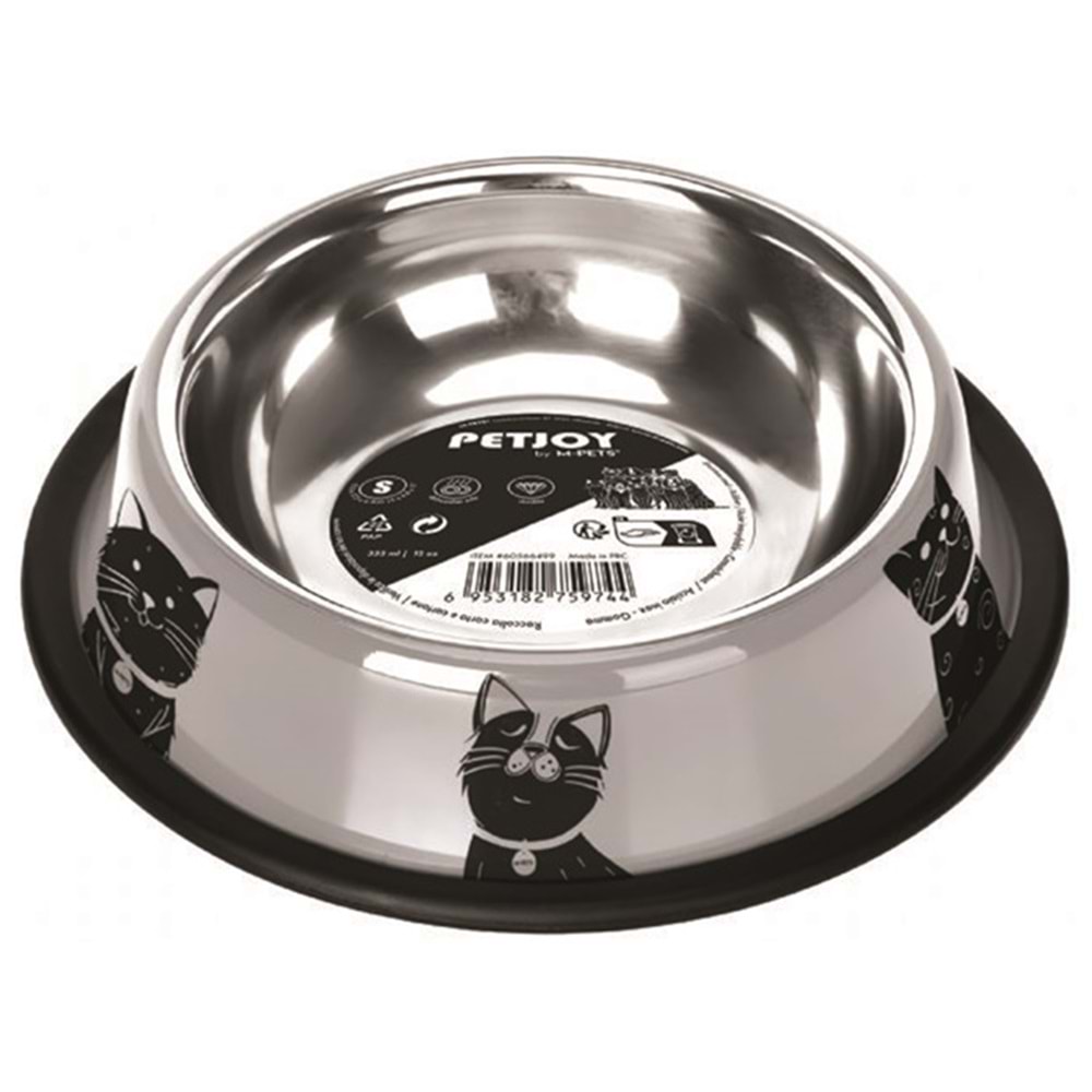 Petjoy Catfamily Çelik Kedi Mama ve Su Kabı 355 Ml