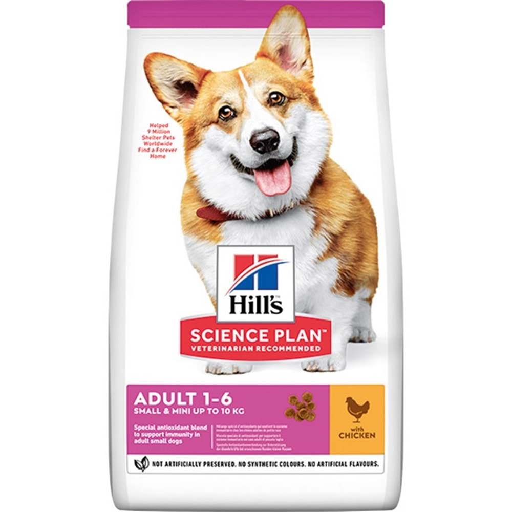 Hills Adult With Chicken Small & Mini Tavuk Etli Küçük Irk Yetişkin Köpek Maması 1,5 Kg