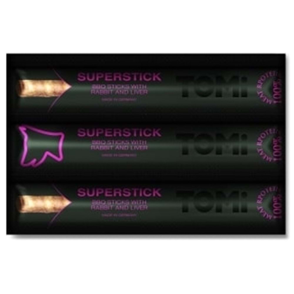 Tomi BBQ Sticks With Rabbit & Liver Tavşan Etli ve Ciğerli Köpek Ödül Çubuğu 3x10 Gr