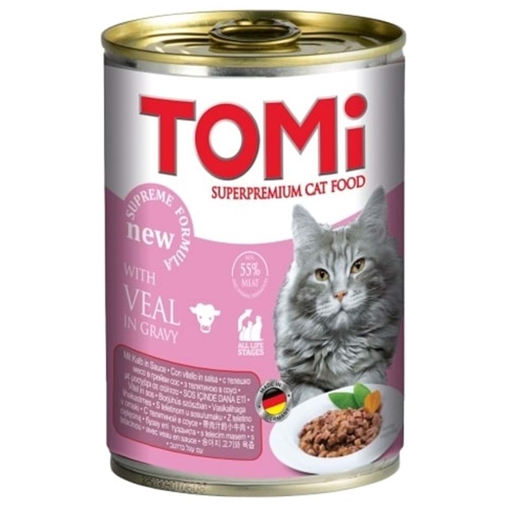Tomi Adult With Veal In Gravy Buzağı Etli Yetişkin Kedi Konservesi 400 Gr