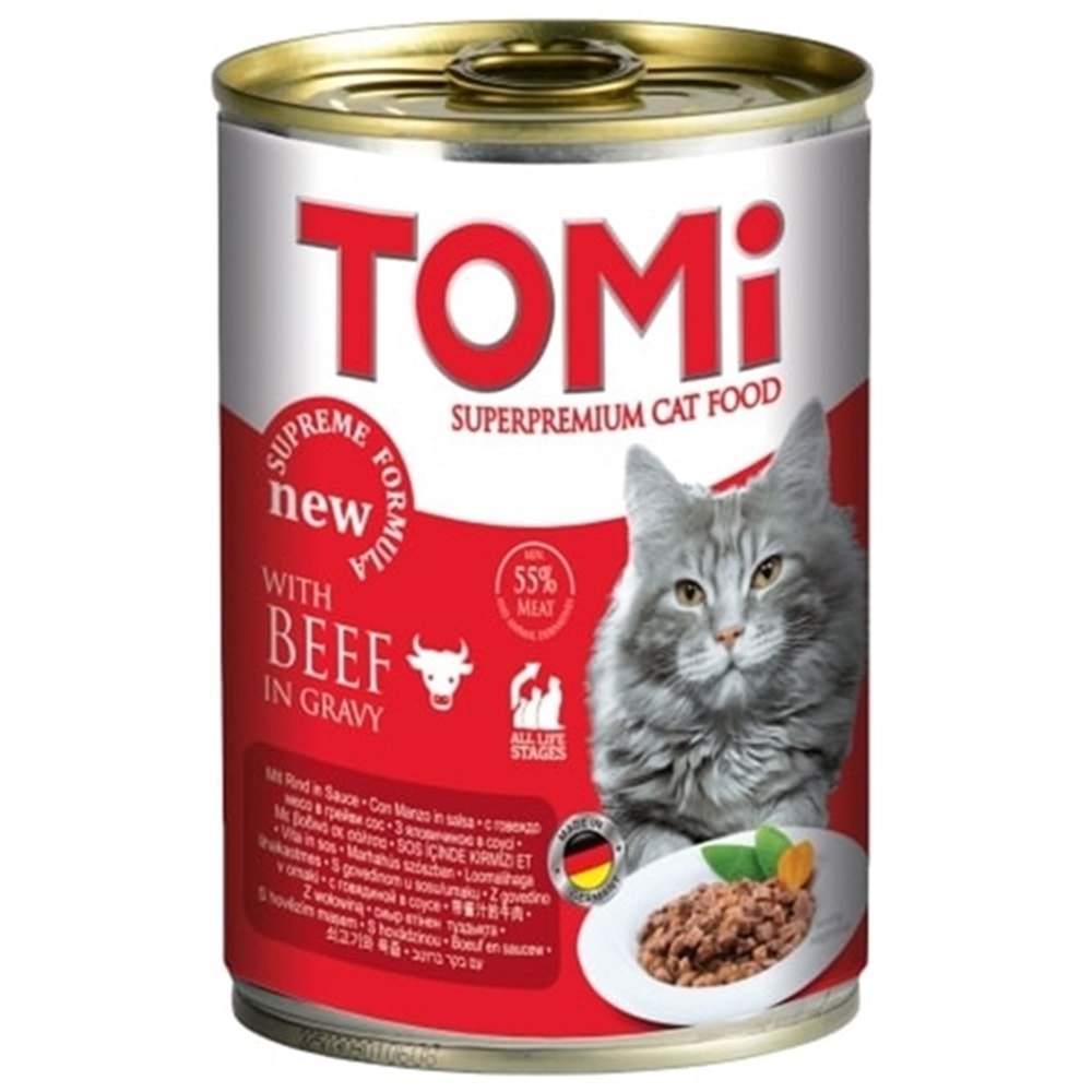 Tomi Adult With Beef In Gravy Dana Etli Yetişkin Kedi Konservesi 400 Gr