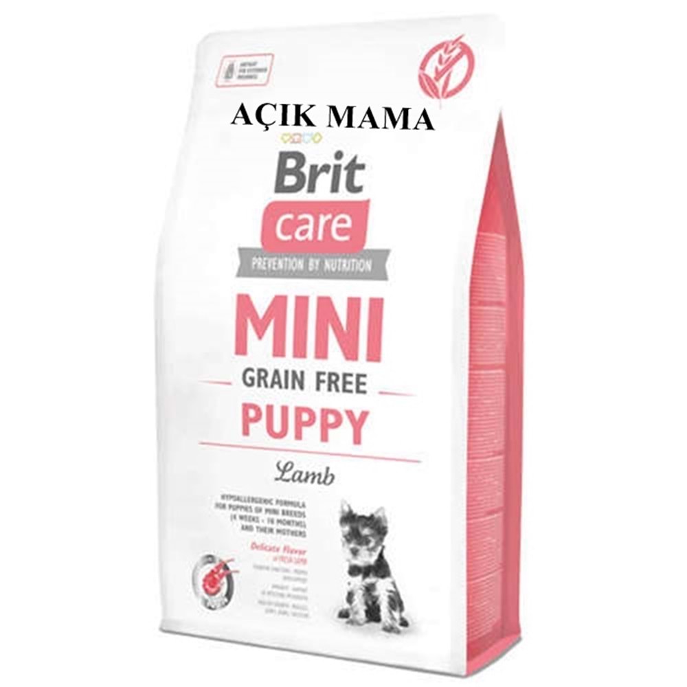 Brit Care Mini Puppy Kuzu Etli Tahılsız Mini Irk Yavru Açık Köpek Maması 1 Kg