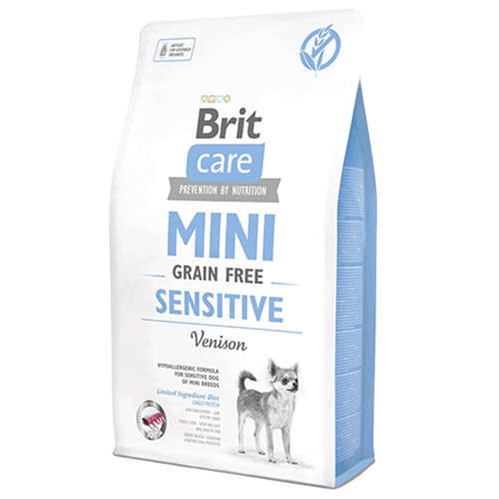 Brit Care Mini Adult Sensitive Fresh Venison Taze Geyik Etli Tahılsız Mini Irk Hassas Yetişkin Köpek Maması (2 Kg)
