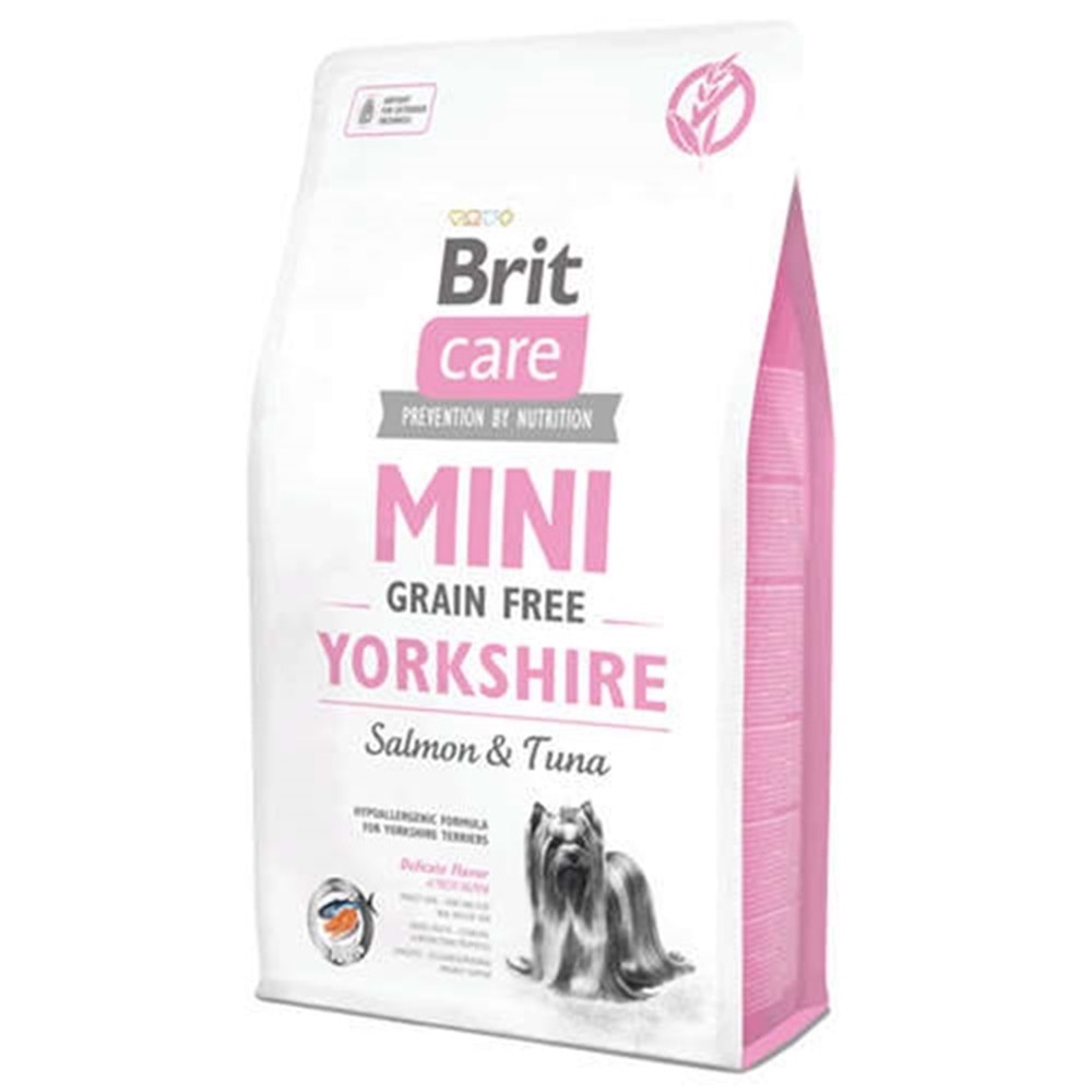 Brit Care Mini Yorkshire Fresh Salmon & Tuna Grain Free Taze Somon ve Ton Balıklı Tahılsız Mini Irk Yorkshire Köpek Maması 2 Kg
