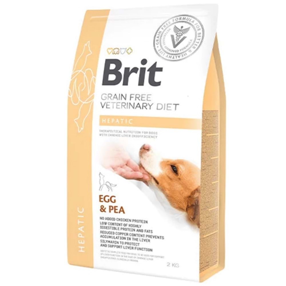 Brit Veterinary Diets Dog Hepatic Egg & Pea Yumurtalı ve Bezelyeli Hepatik Tahılsız Veteriner Diyet Köpek Maması (2 Kg)