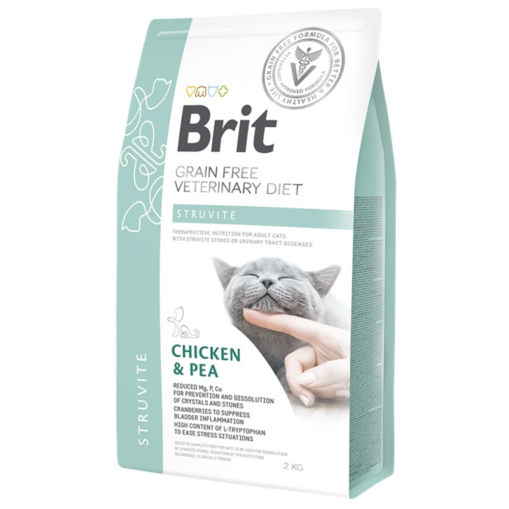 Brit Veterinary Diets Struvite Chicken & Pea Tavuk Etli ve Bezelyeli Strüvit Tahılsız Veteriner Diyet Kedi Maması 2 Kg