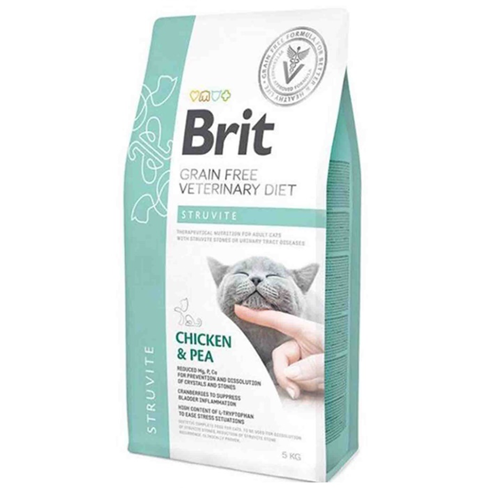 Brit Veterinary Diets Struvite Chicken Pea Tavuk Etli ve Bezelyeli Strüvit Tahılsız Veteriner Diyet Kedi Maması 5 Kg