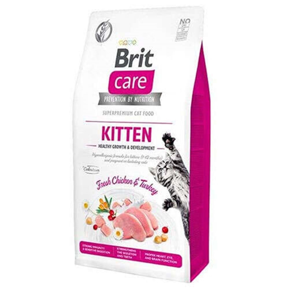 Brit Care Kitten Fresh Chicken Turkey Tavuk ve Hindi Etli Tahılsız Yavru Kedi Maması 2 Kg
