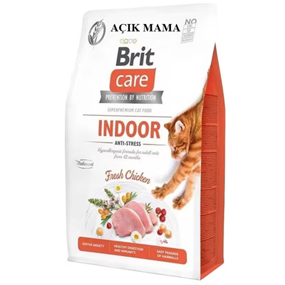 Brit Care İndoor Anti Stress Fresh Chicken Tavuklu Açık Kedi Maması 1 Kg