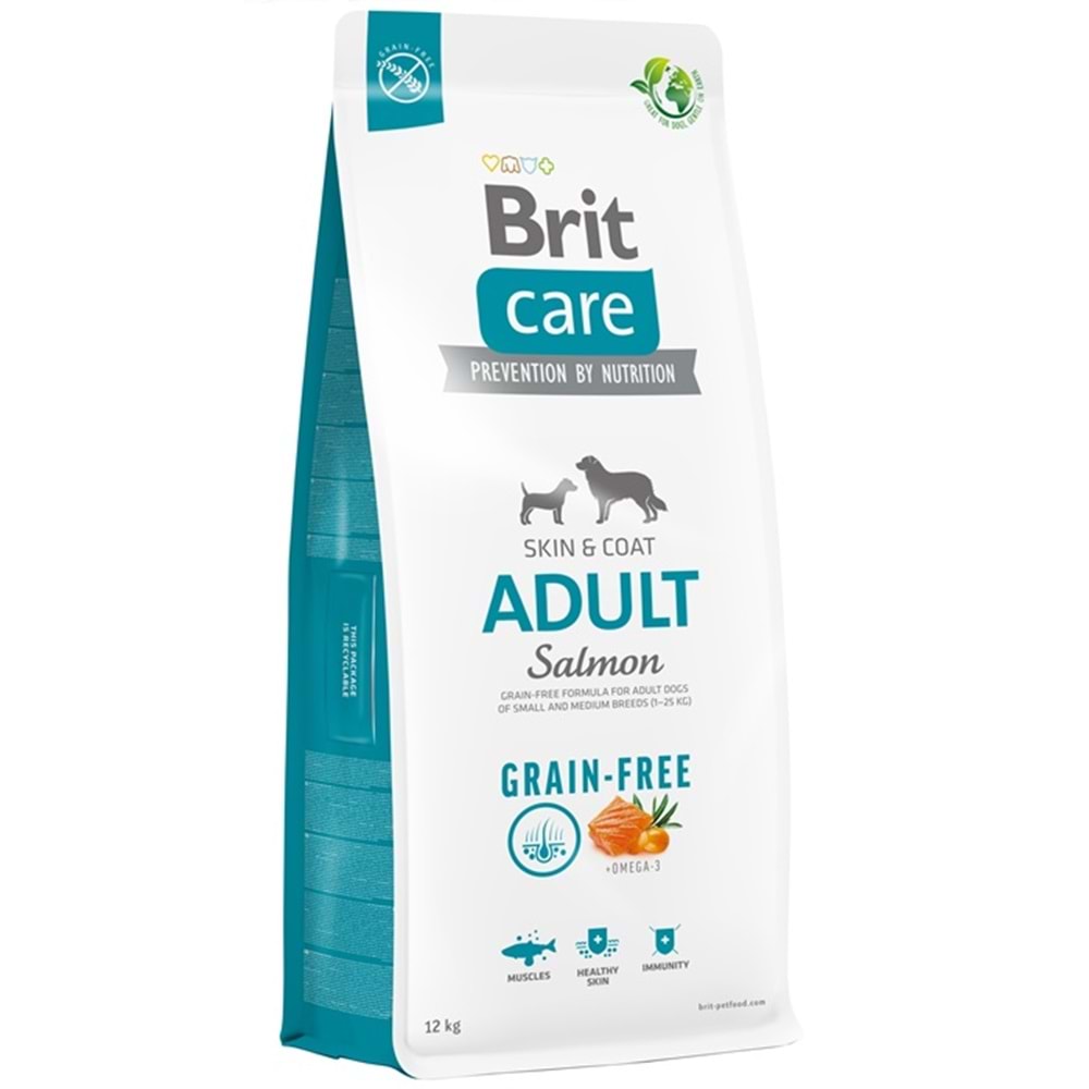 Brit Care Adult Salmon Grain Free Somon ve Patatesli Tahılsız Küçük ve Orta Irk Yetişkin Köpek Maması 12 Kg
