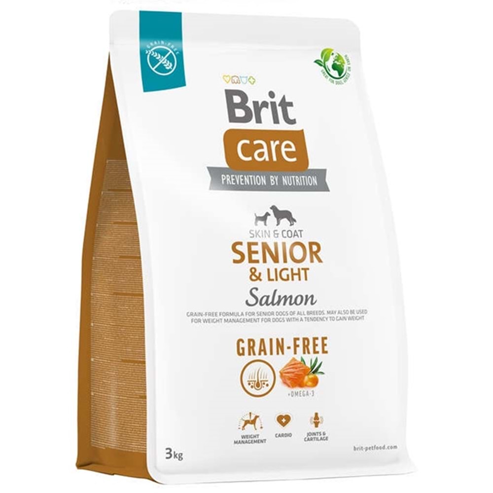 Brit Care Senior Light Salmon Grain Free Somon ve Patatesli Tahılsız Yaşlı Köpek Maması 3 Kg