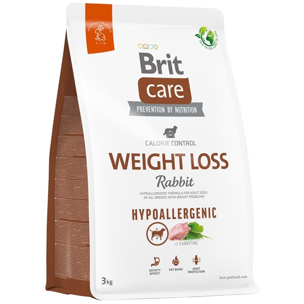 Brit Care Hypo Calorie Control Weight Loss Rabbit Tavşan Etli ve Pirinçli Köpek Maması 3 Kg