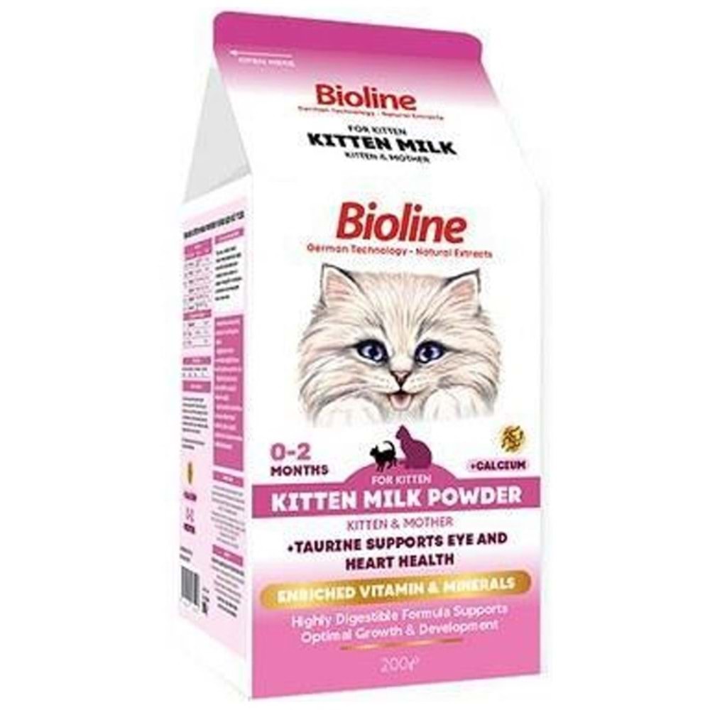 Bioline Kitten Milk Powder Yavru Kedi Süt Tozu (200 Gr)